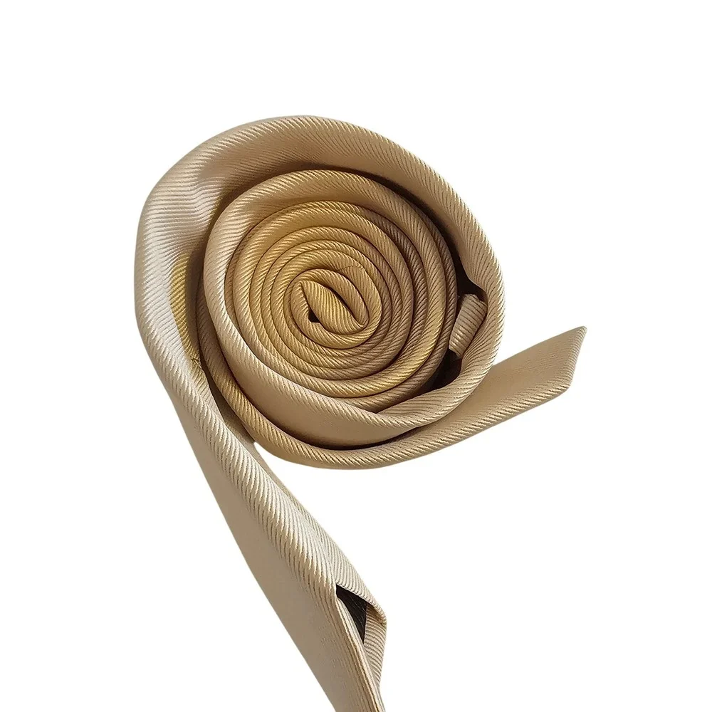 Elegant Champagne Gold Textured‎ Necktie for Men Formal Business Accessory